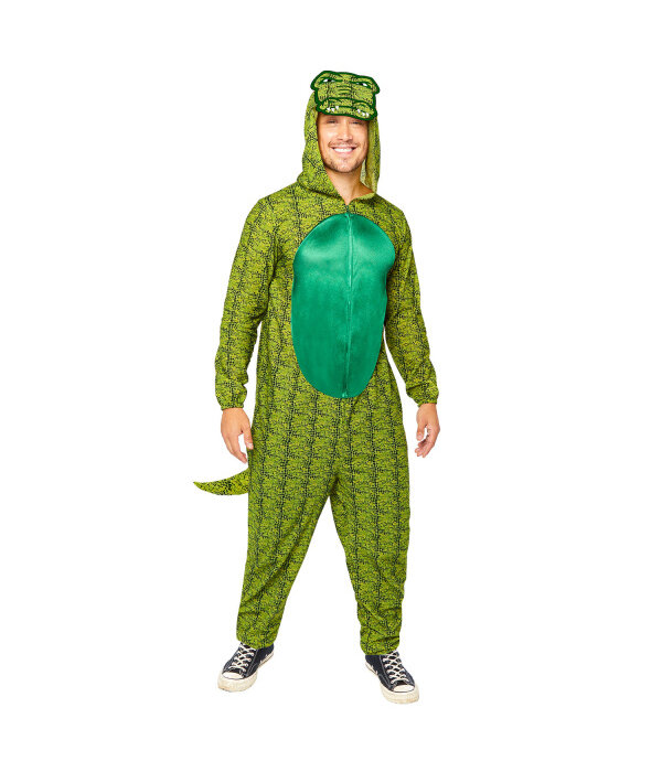 Krokodil Onesie Met Capuchon Volwassenen