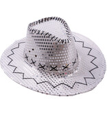 Hoed Cowboy Sequin Zilver