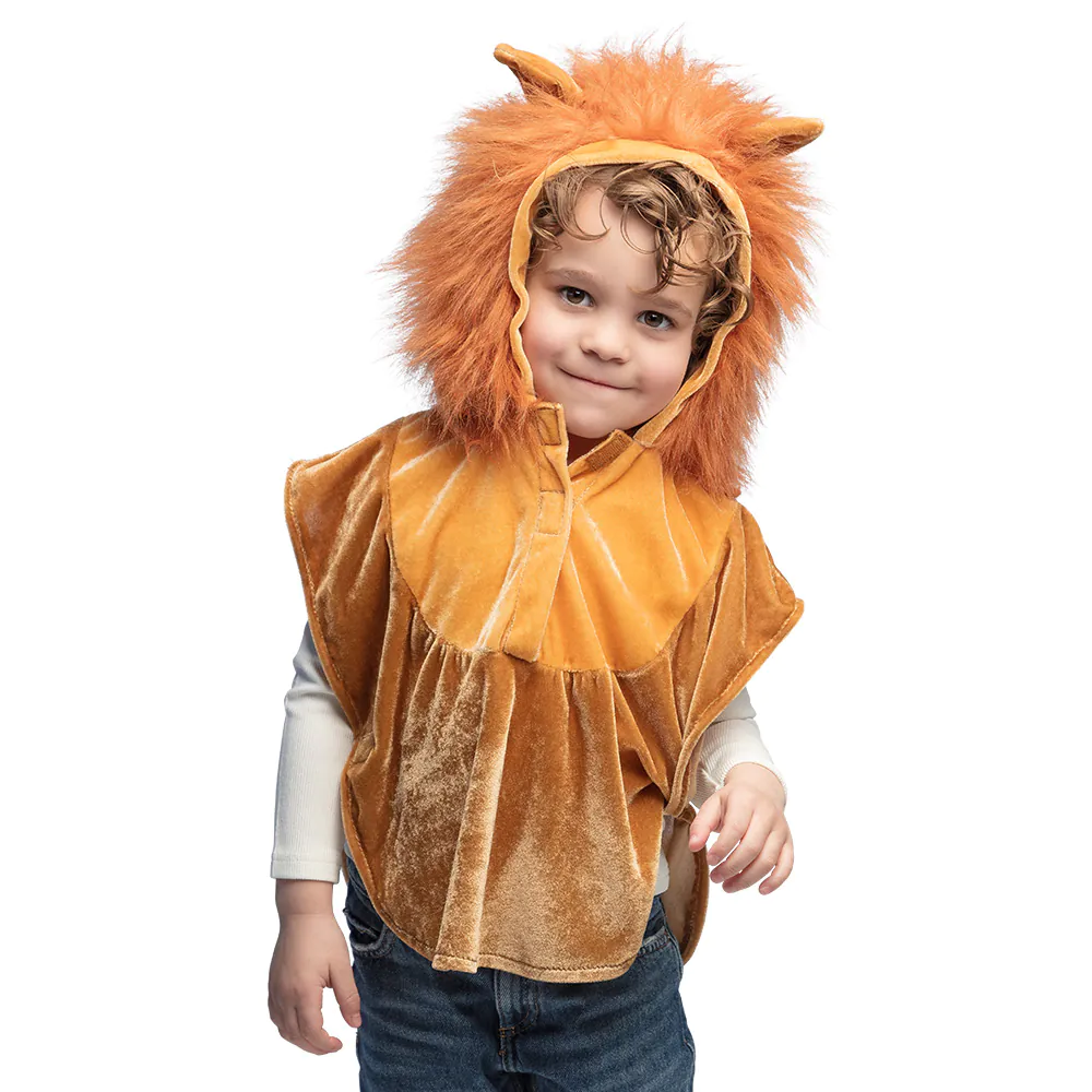 Pluche Kinderponcho Leeuw afbeelding