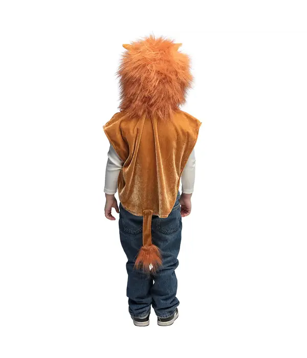 Pluche Kinderponcho Leeuw