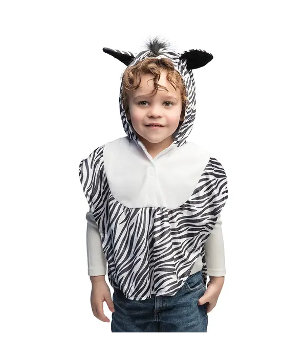 Pluche Kinderponcho Zebra