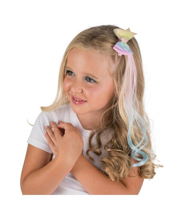 Eenhoorn Clip Met Blauw/Roze Haar