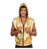 Gouden Mouwloos Jasje Met Capuchon