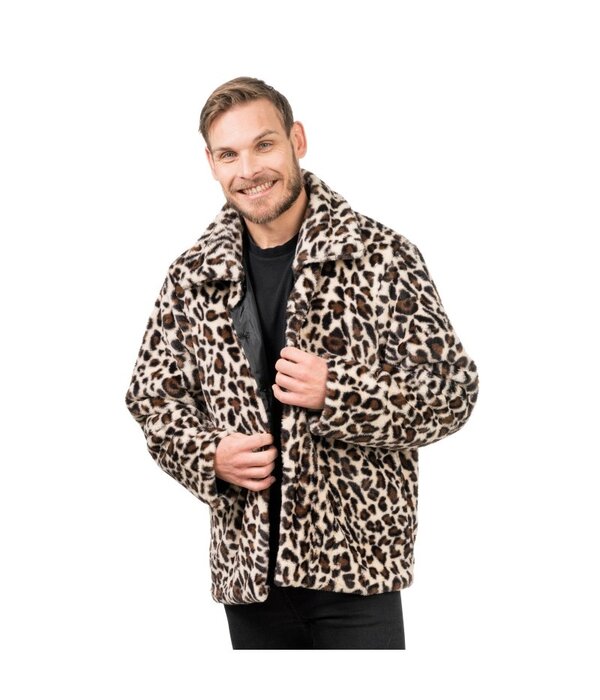 Luipaardprint Jas Heren
