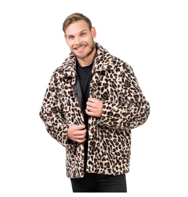Luipaardprint Jas Heren afbeelding