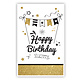 Happy Birthday Kaart Vlaggetjes tussen stokken