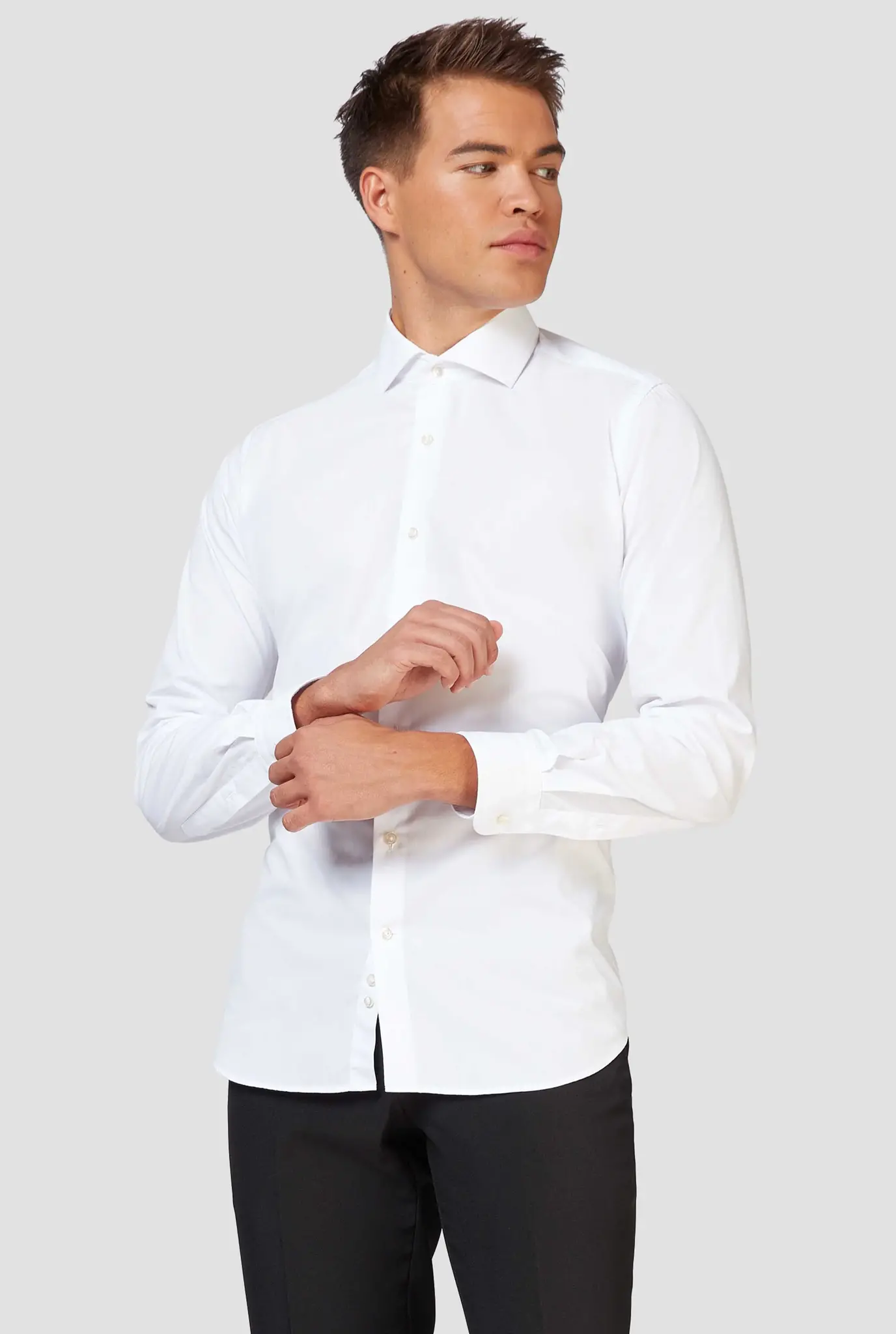 Opposuits Basic Overhemd Wit Heren afbeelding