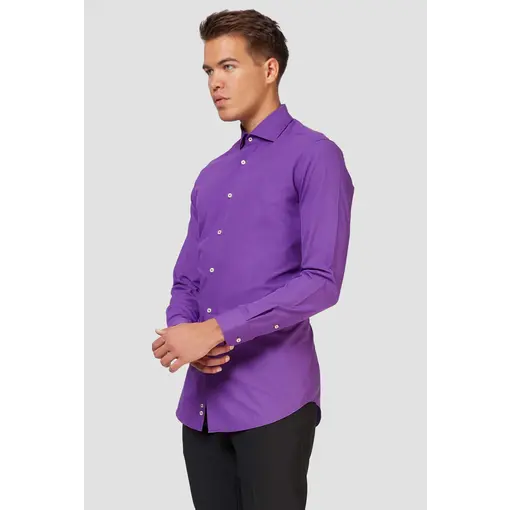 Opposuits Basic Overhemd Paars Heren