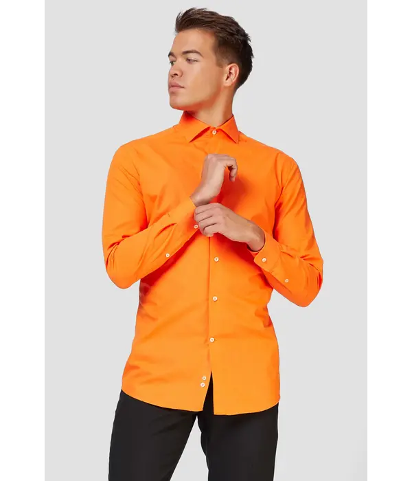 Opposuits Basic Overhemd Oranje Heren