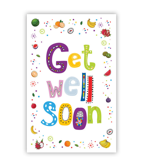 Get Well Soon Fruit Kaart Print