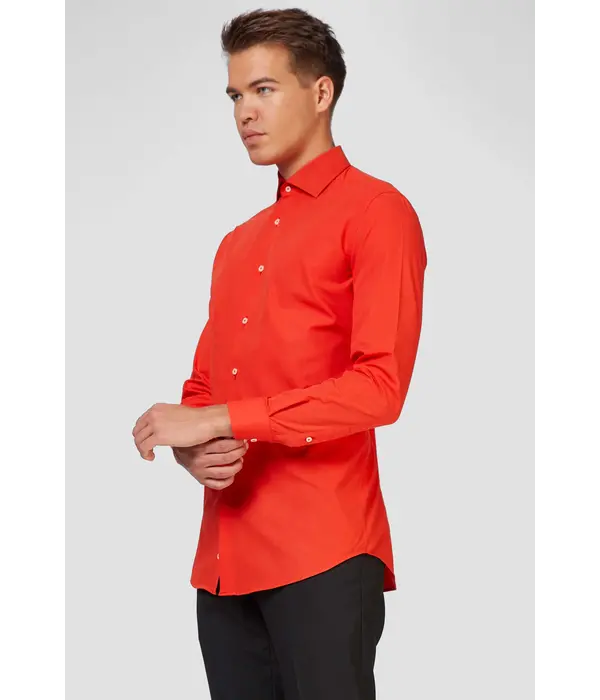 Opposuits Basic Overhemd Rood Heren