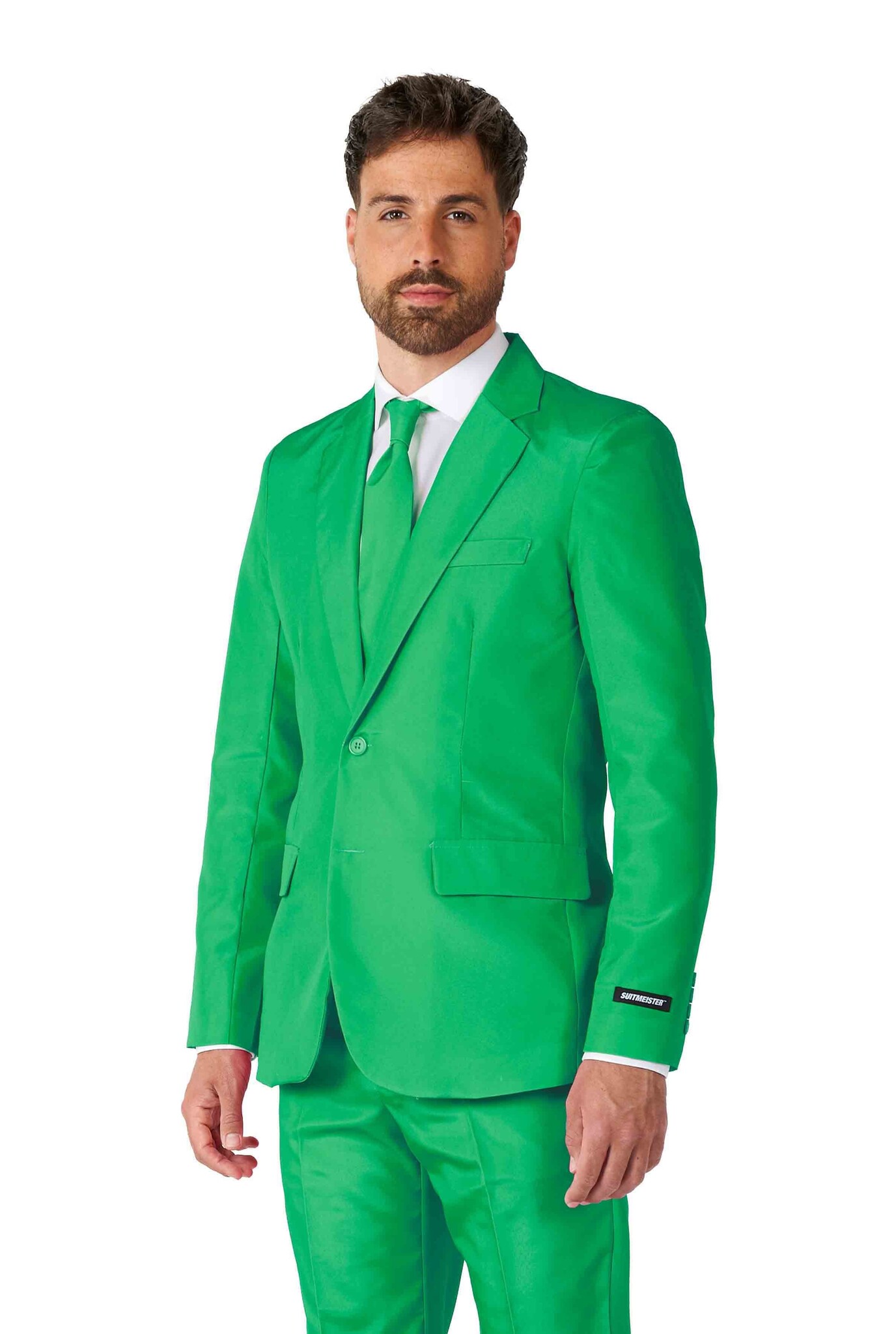 Suitmeister Green - Heren Pak - Groen - Kerst - St Patrick's Day - Maat M