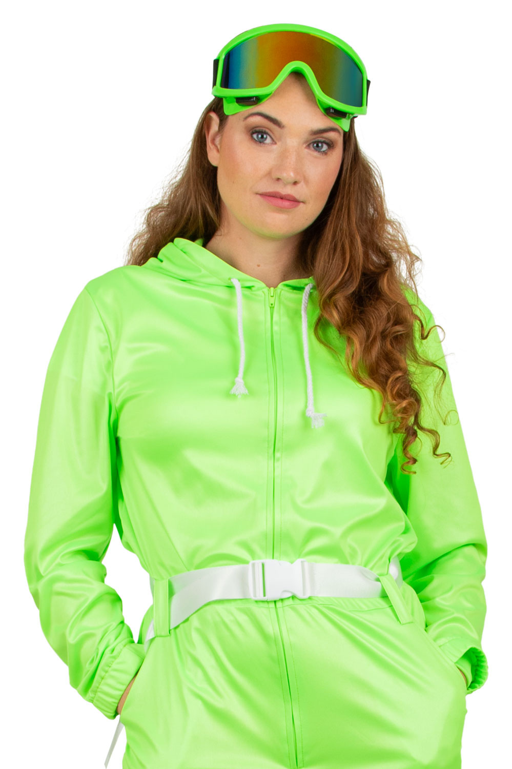 Ski Bril Neon Groen Volwassenen afbeelding