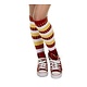 Kousen overknee rood/wit/geel