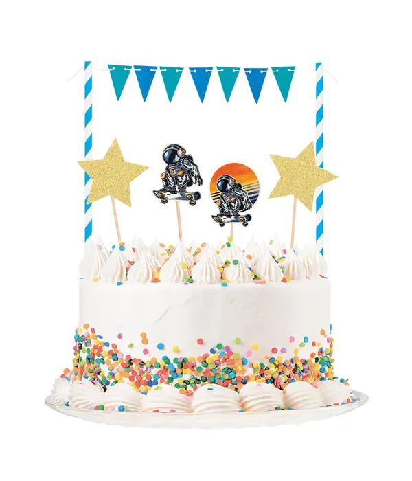 Taartdecoratie kit Space