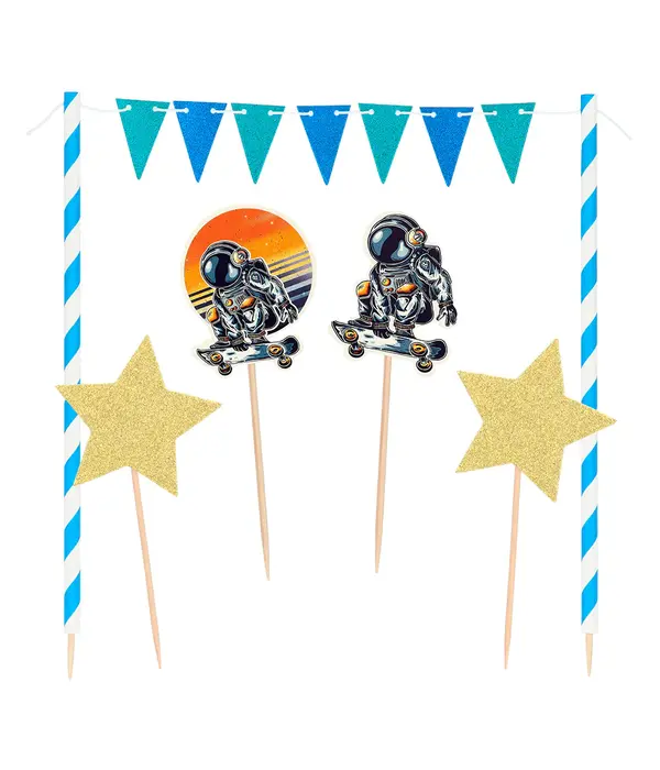 Taartdecoratie kit Space