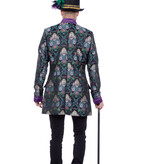 Luxe Jas Jacquard Groen/Paars Heren