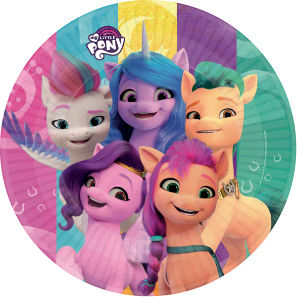 Amscan - My Little Pony - 8 Borden - 23 cm
