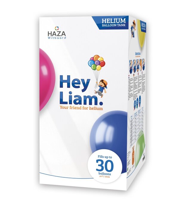 Helium Cylinder Hey Liam - Tot 30 Ballonnen