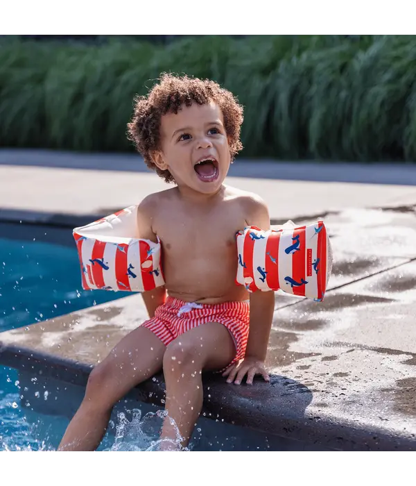 Walvis Baby Zwembandjes Rood Wit (2-6 Jaar)