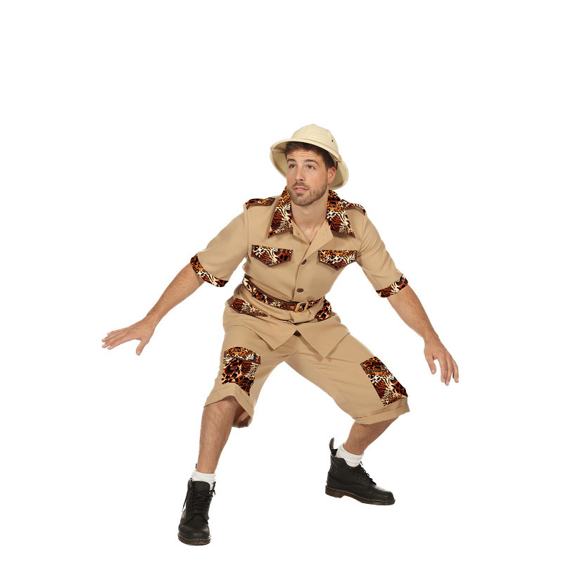 Safari Man Kostuum Kort afbeelding