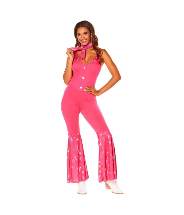 Barbie Western Jumpsuit Roze volwassenen ™