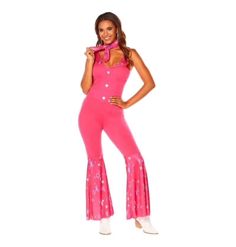 Barbie Western Jumpsuit Roze volwassenen ™ afbeelding