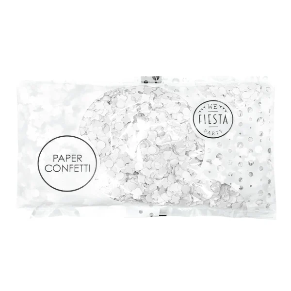Witte Confetti (100gr) afbeelding