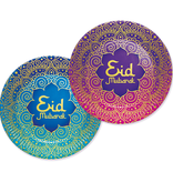 Bordjes Eid Mubarak Paars/Blauw (8st)