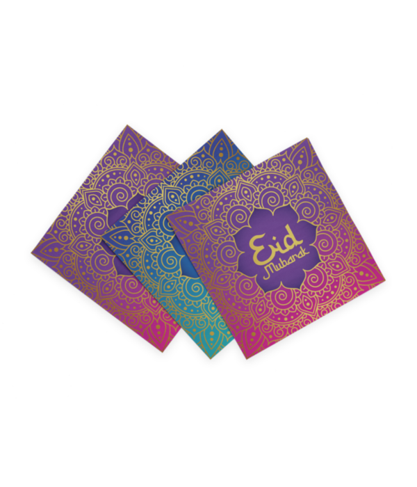 Eid Mubarak Servetten Paars/Blauw (20st)