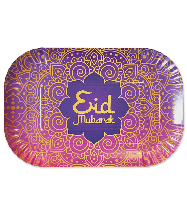 Eid Mubarak Dienblad Paars/Blauw (2st)