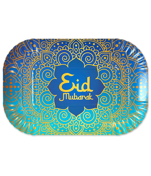 Eid Mubarak Dienblad Paars/Blauw (2st)