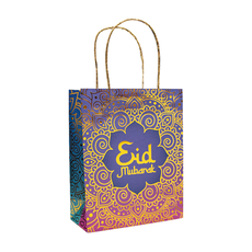 Cadeauzakje Eid Mubarak Paars/Blauw