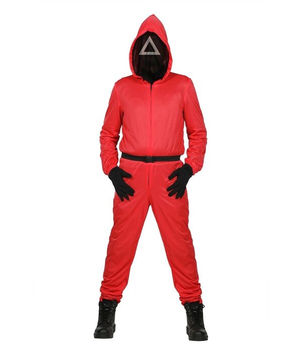 Squid Game Pak Rood Met Masker Cirkel