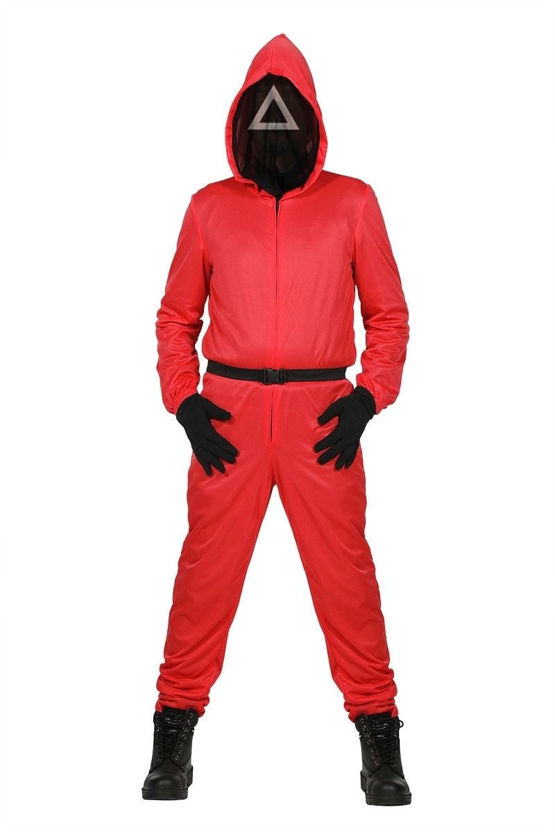 Squid Game Pak Rood Met Masker Cirkel afbeelding
