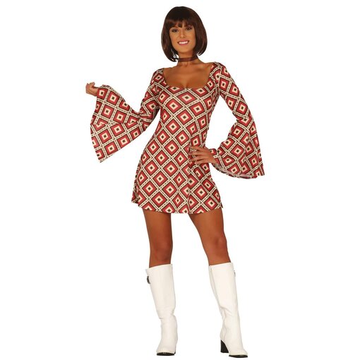 Disco Jurkje Dames Ruiten Psychedelisch