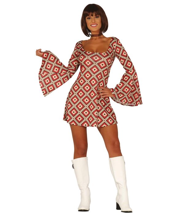 Disco Jurkje Dames Ruiten Psychedelisch