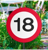 Tuinbord Verkeersbord 18 jaar
