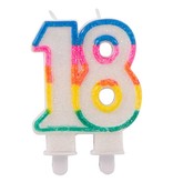 Glitterkaarsje 18 met Houder