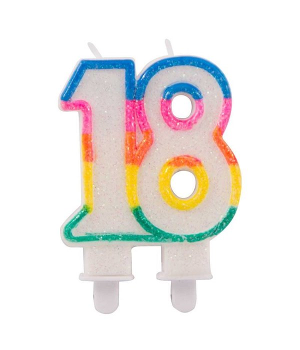 Glitterkaarsje 18 met Houder