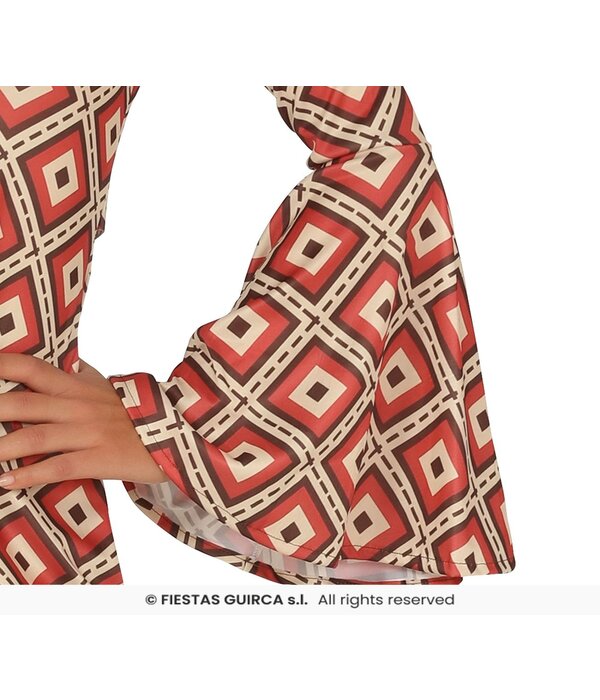 Disco Jurkje Dames Ruiten Psychedelisch