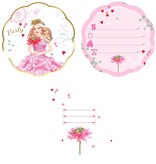 Uitnodigingen Prinses Hotstamp (6st)