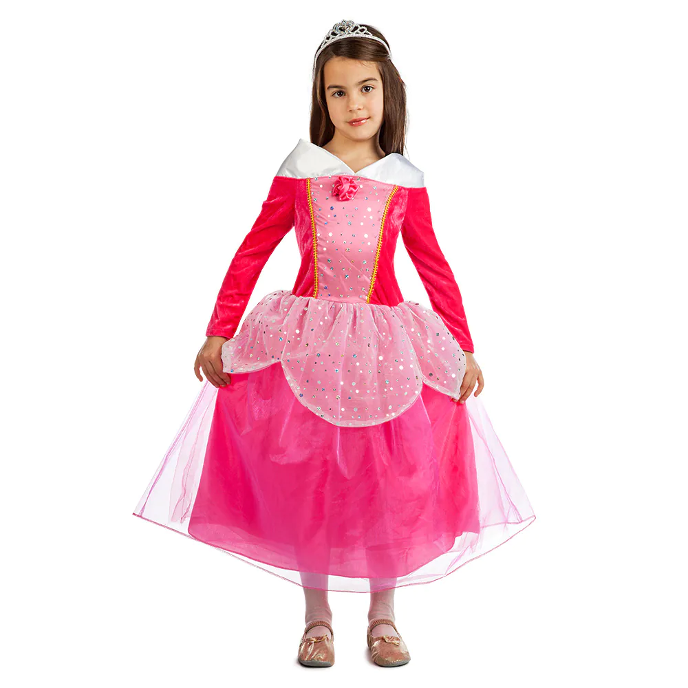 Roze Prinsessenjurk Kind Belle afbeelding