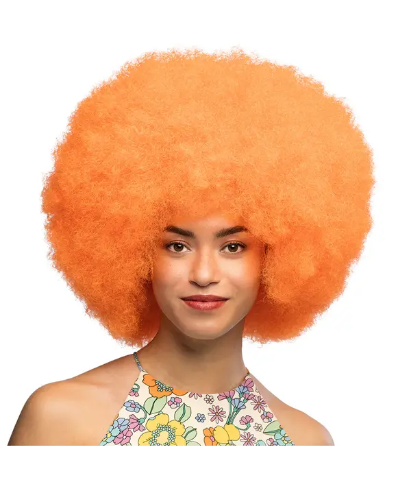 Pruik Sugar Neon Oranje