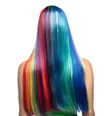 Pruik Unity Regenboog Lang
