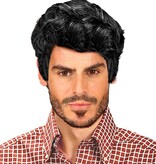 Pruik Rick Zwart Kort Heren