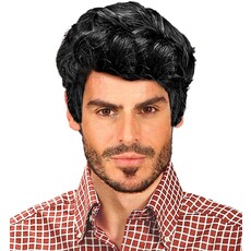 Pruik Rick Zwart Kort Heren