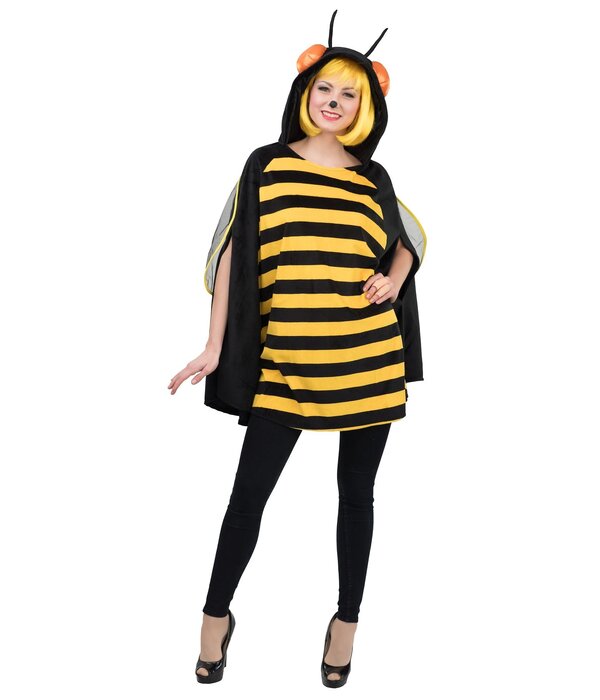 Bijencape Pluche Met Mouwspleten