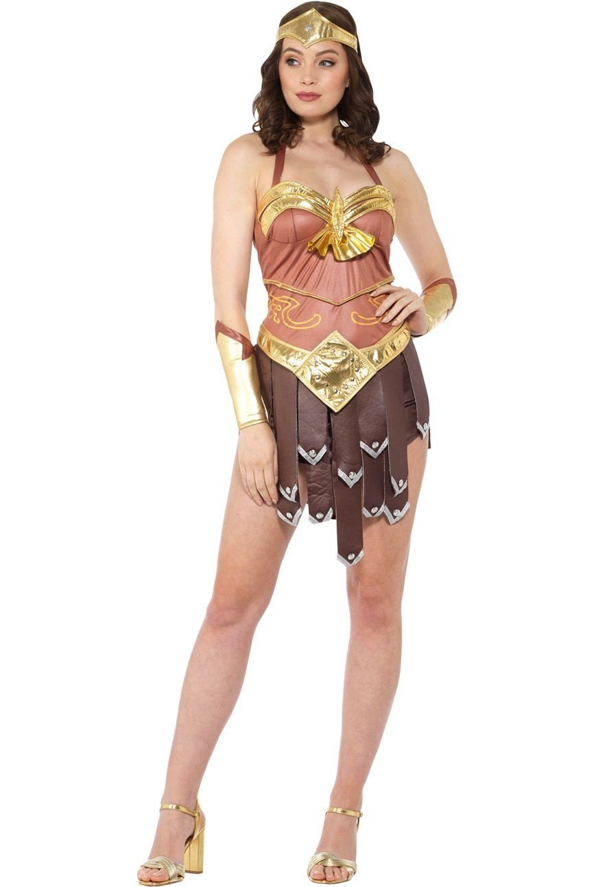Sexy Gladiator Kostuum Bruin/Goud afbeelding