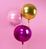 Folie Ballon Bal Metallic Lichtroze 40cm